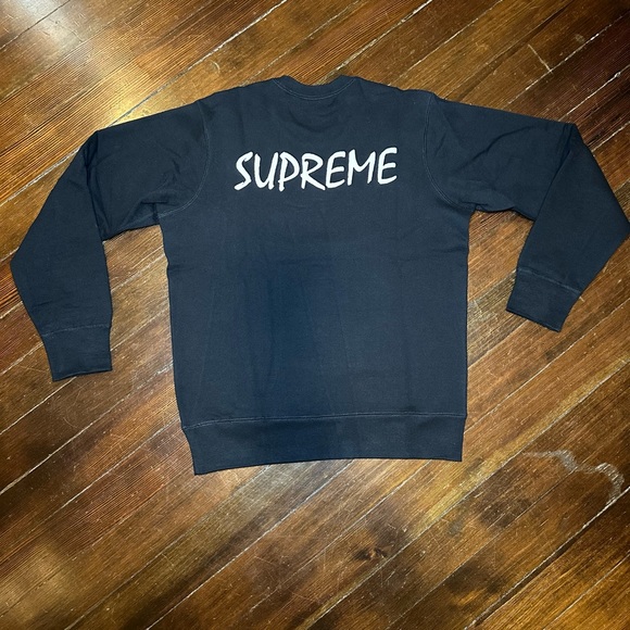 NWOT S/S 2016 SUPREME x ST. IDES CREWNECK MENS MEDIUM BLACK NO FLAWS - Picture 7 of 16